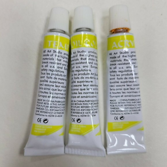 Lot of 70 Oil Acrylic Water Color Paint Tubes 12ml Some Used Art Studio - Picture 5 of 6